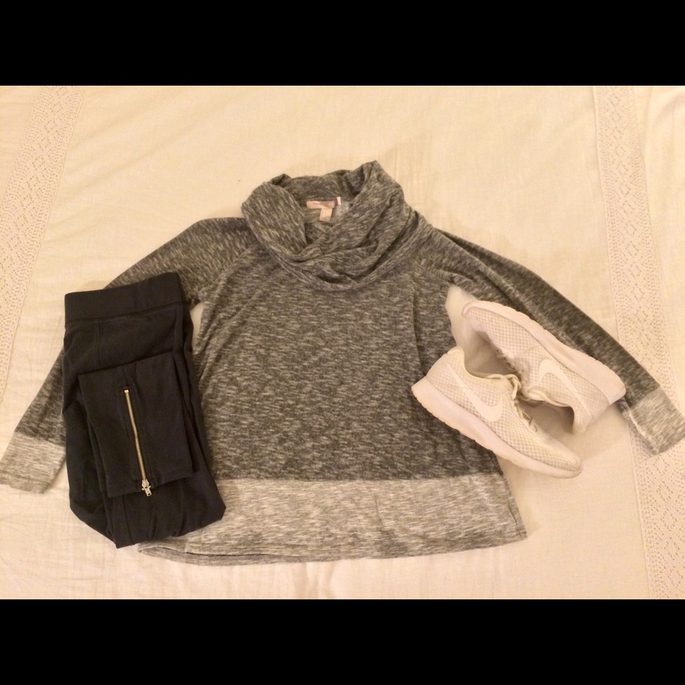 Forever 21 Grey Cowl Neck Top